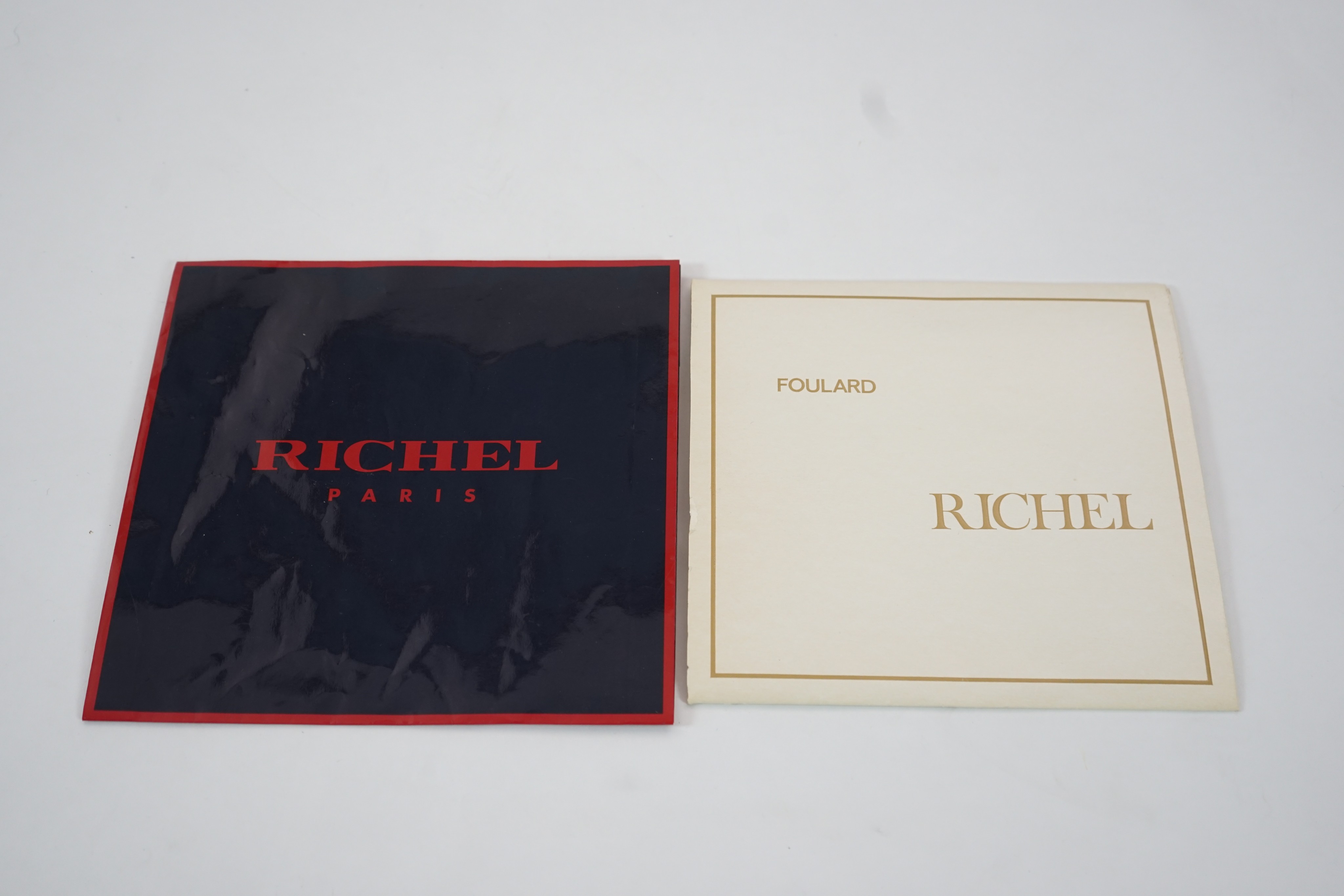 Four Richel silk scarves